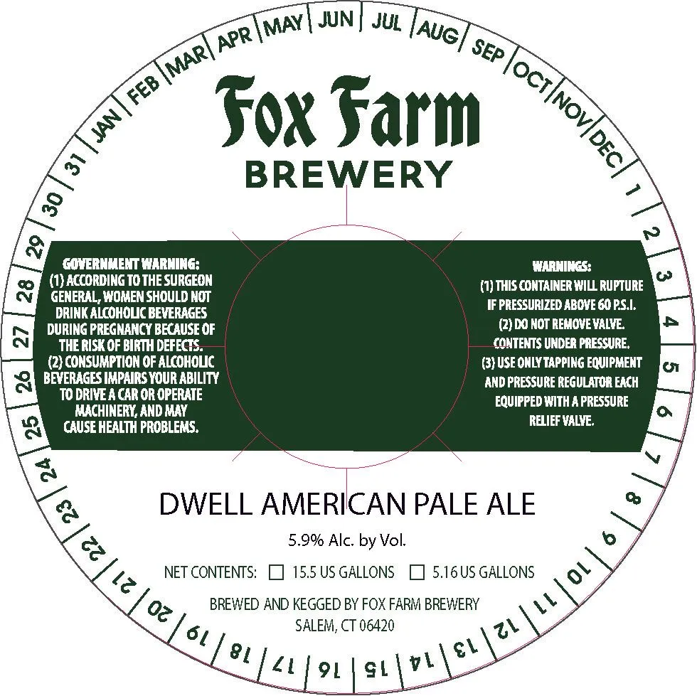 Dwell American Pale Ale label art — DWELL AMERICAN PALE ALE