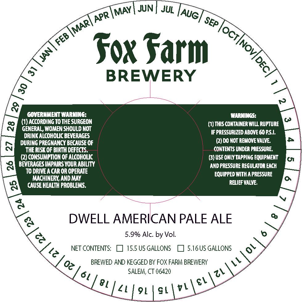 Dwell American Pale Ale — full label as filed with TTB
