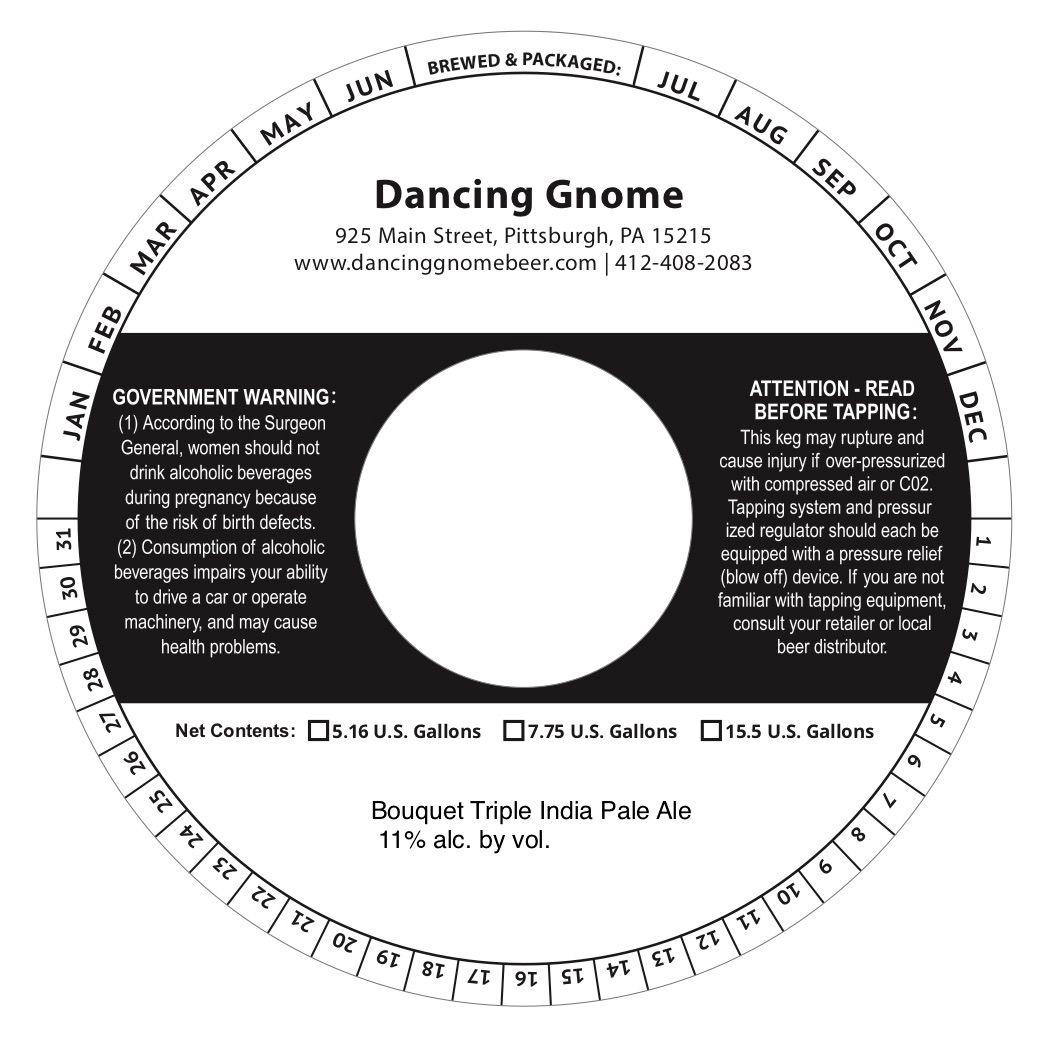Bouquet Triple India Pale Ale — full label as filed with TTB