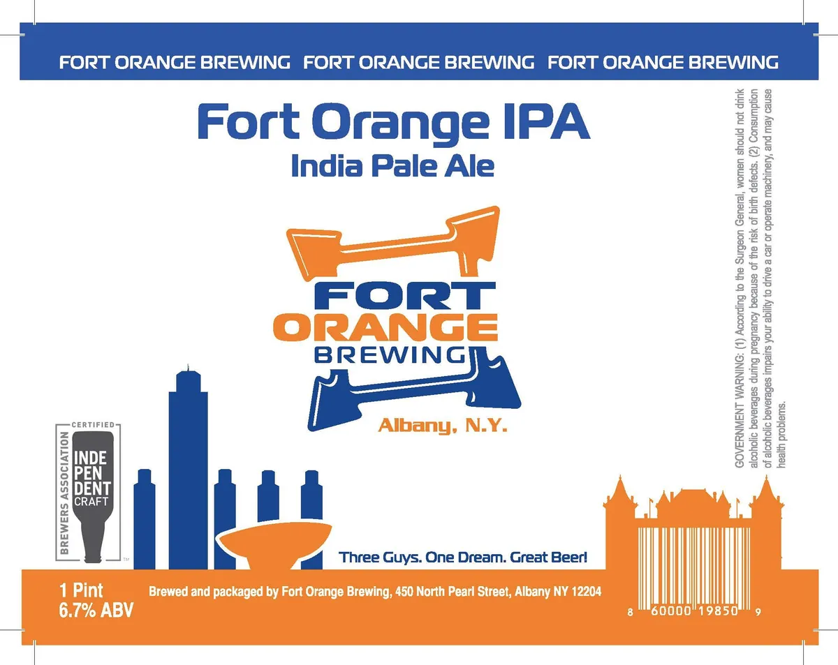 Fort Orange IPA label
