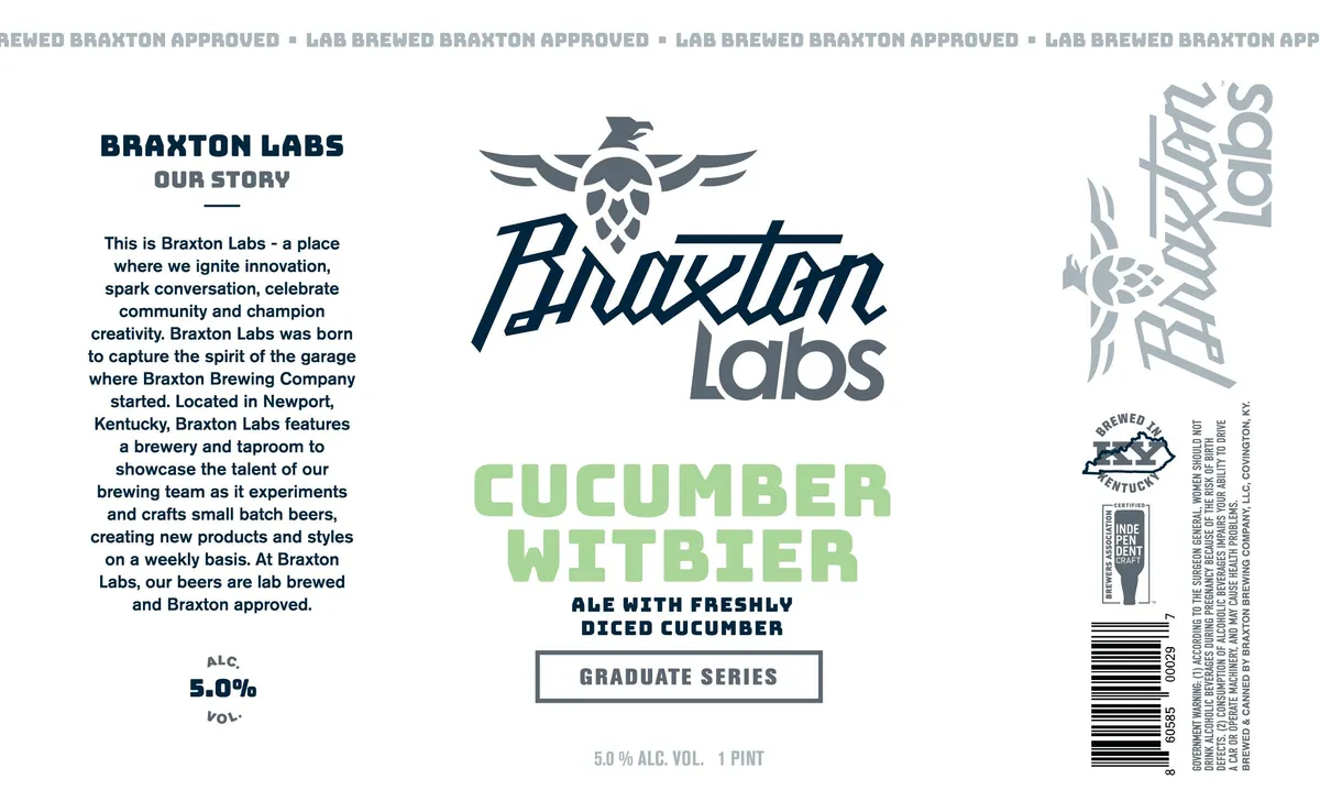 Braxton Labs Cucumber Witbier label