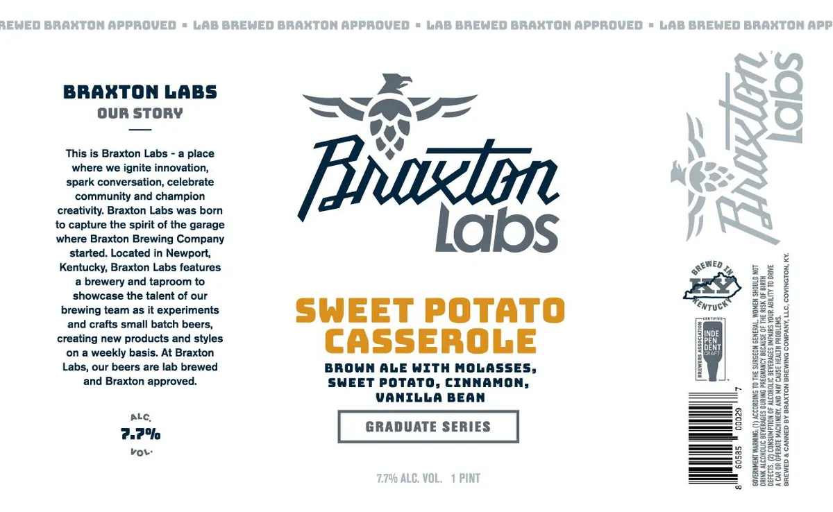 Sweet Potato Casserole label