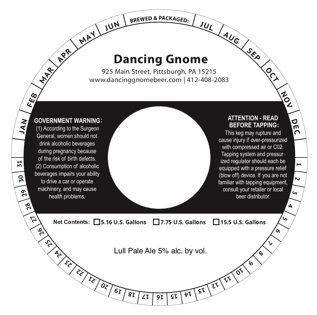 Lull Pale Ale — full label as filed with TTB