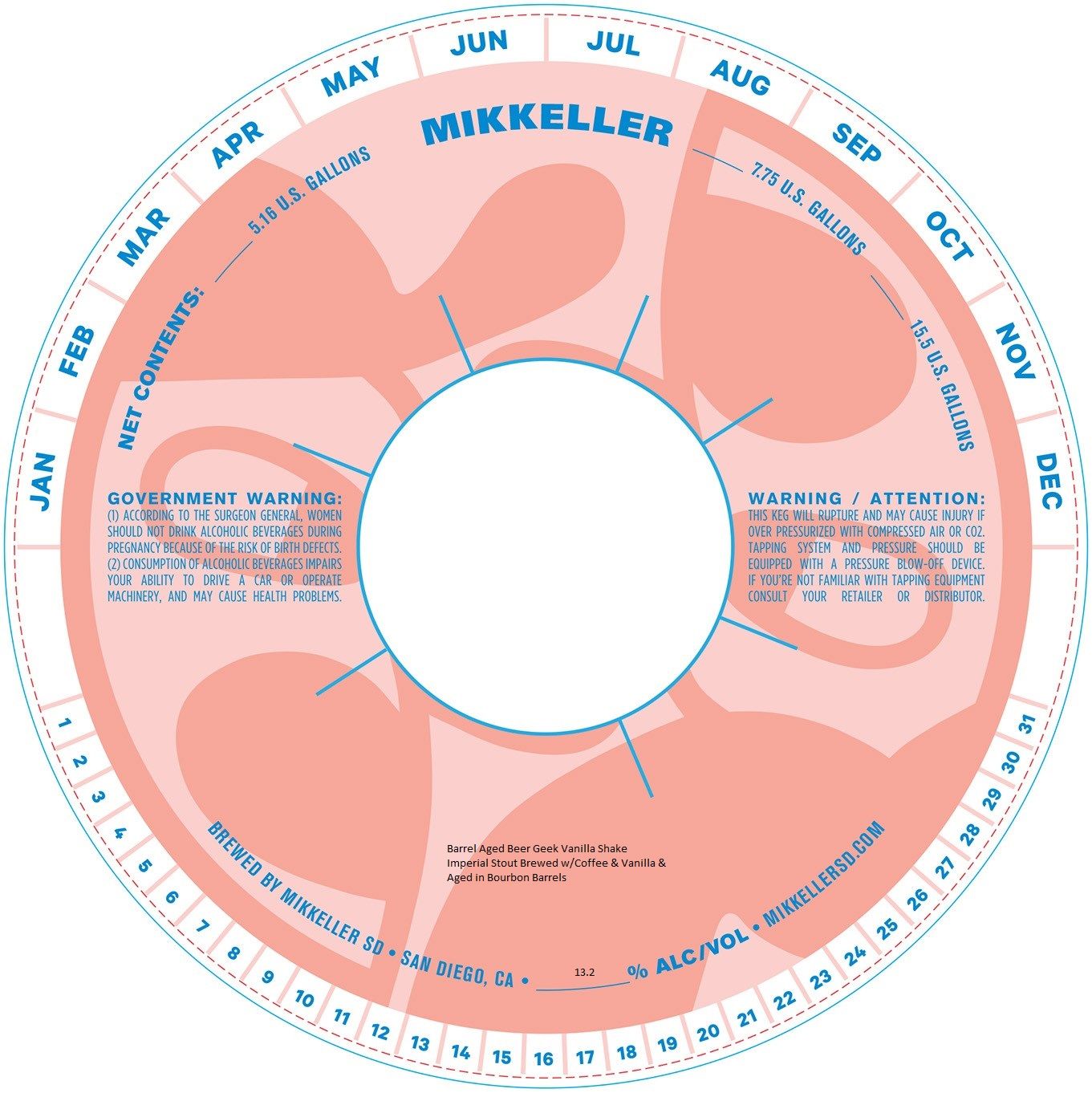 Barrel Aged Beer Geek Vanilla Shake — full label as filed with TTB