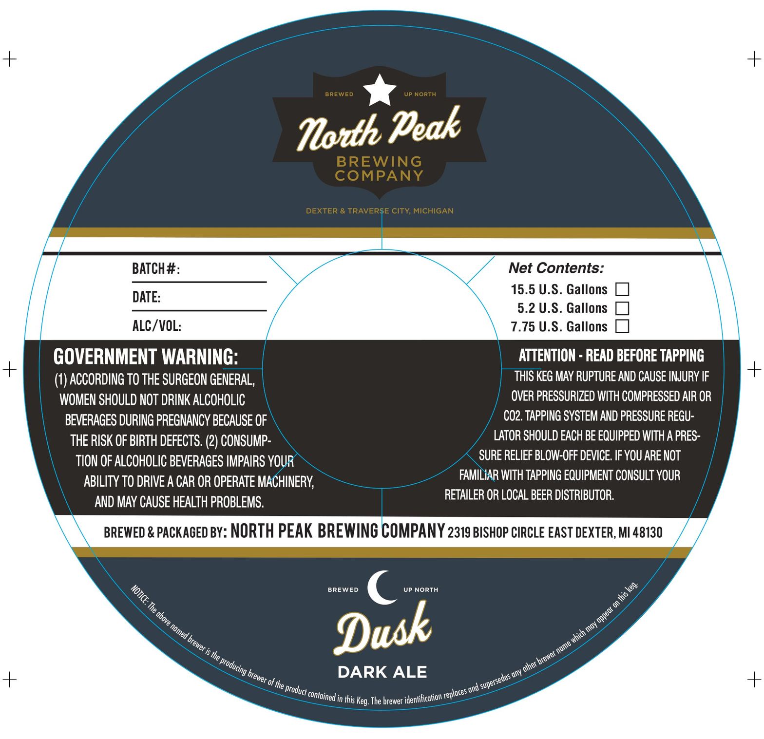 Dusk — full label as filed with TTB