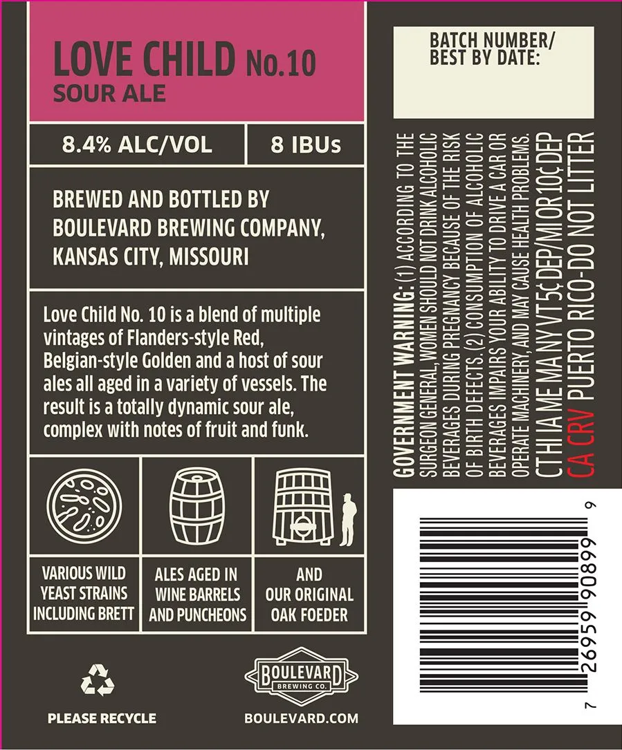 Love Child No. 10 label art — BOULEVARD
