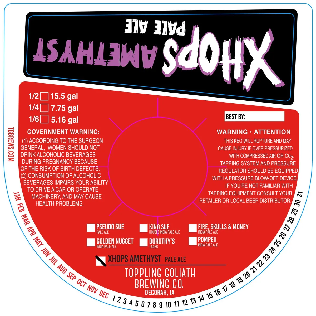 Xhops Amethyst Pale Ale label