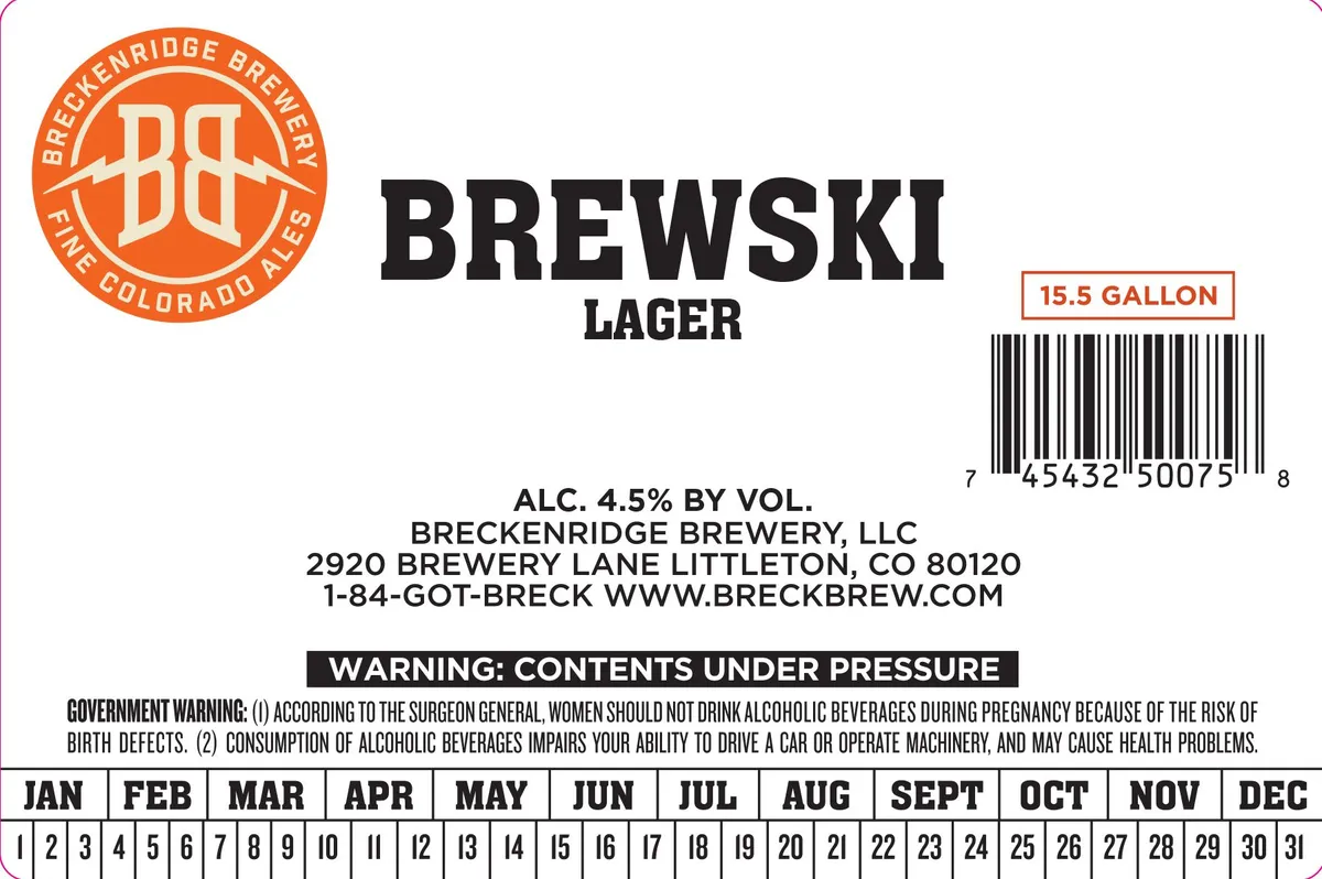 Brewski label