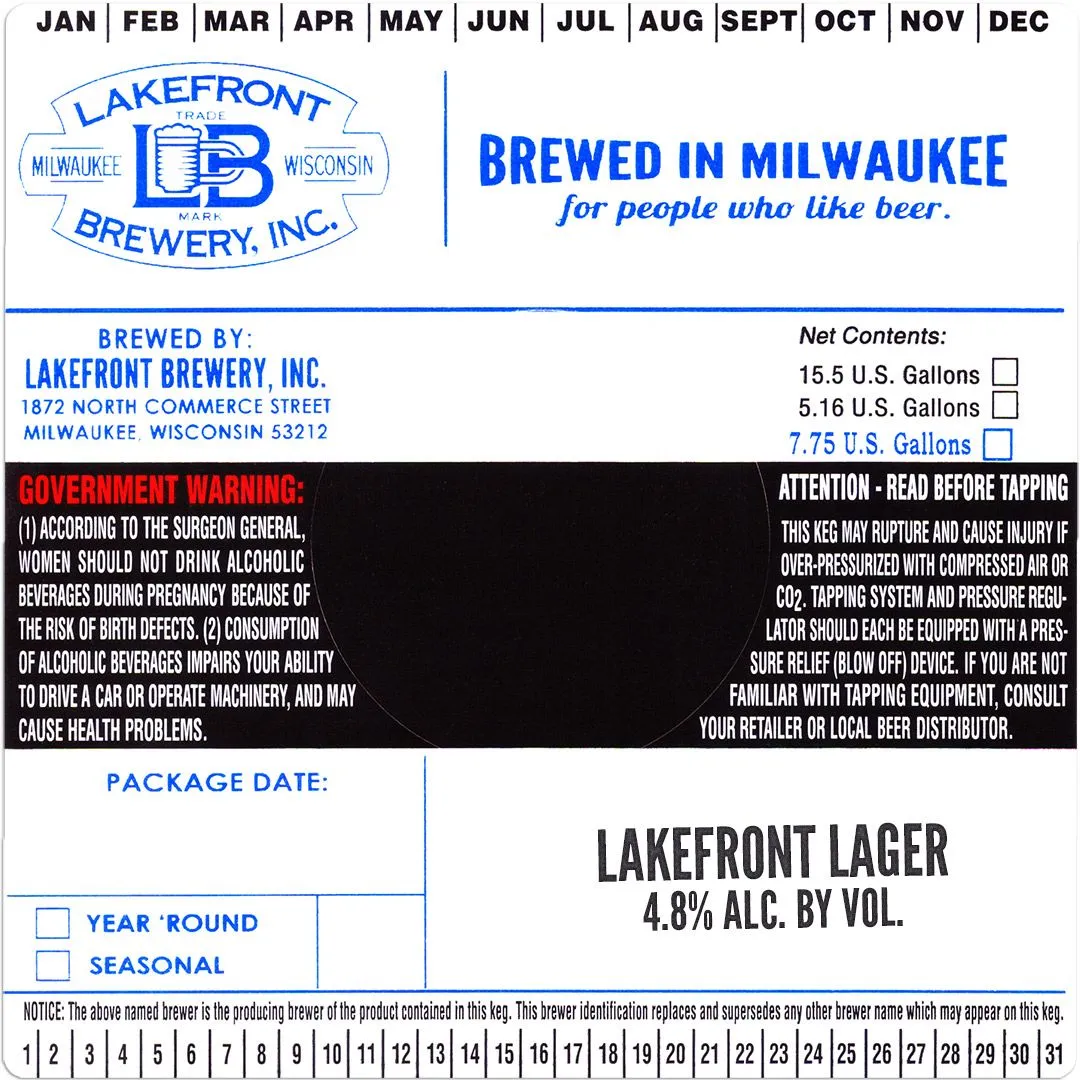 Lakefront Lager label