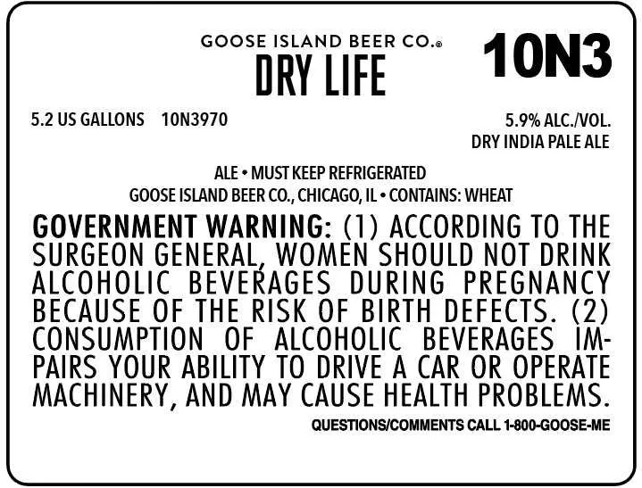 Dry Life label