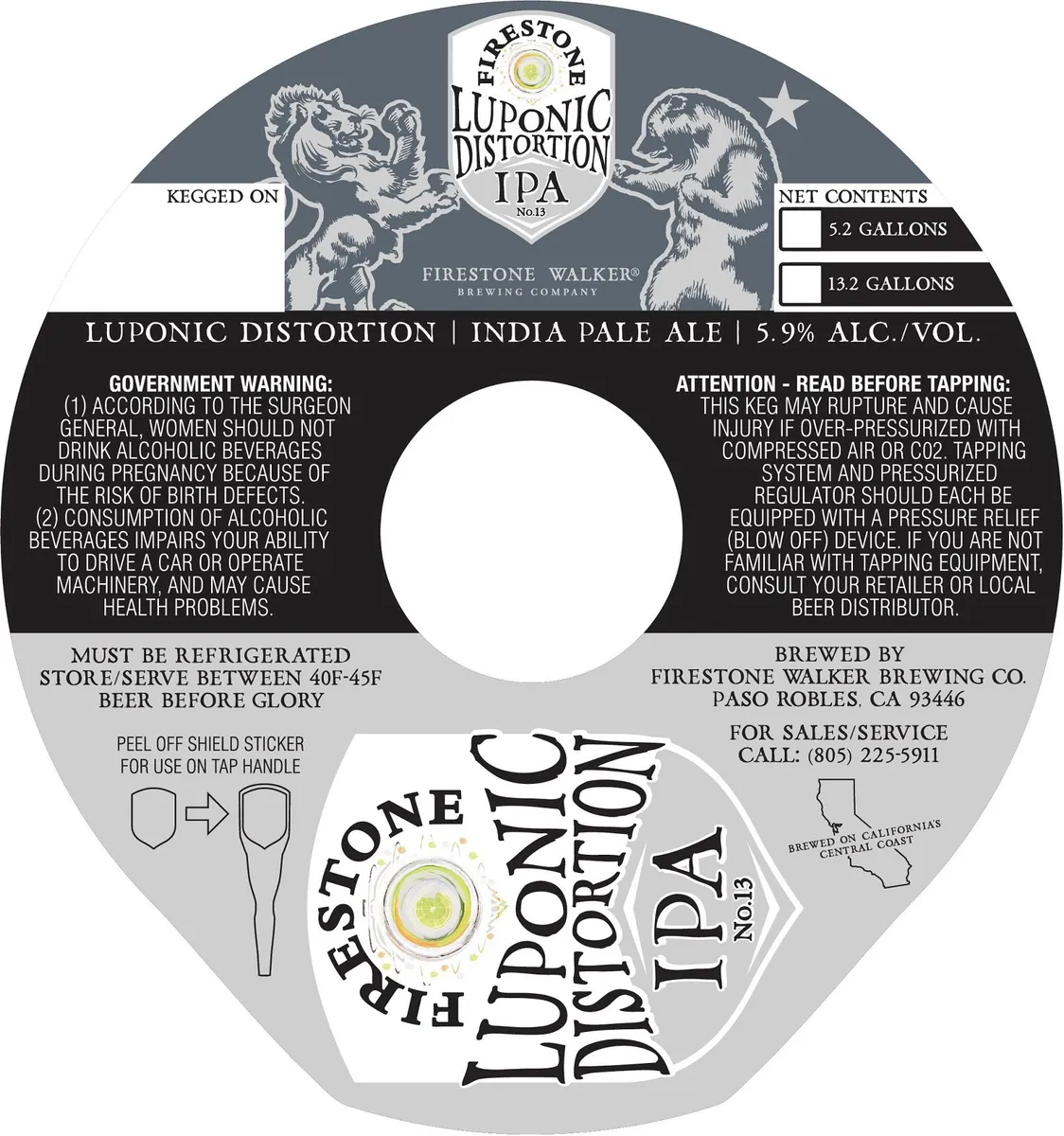 Luponic Distortion No. 13 label