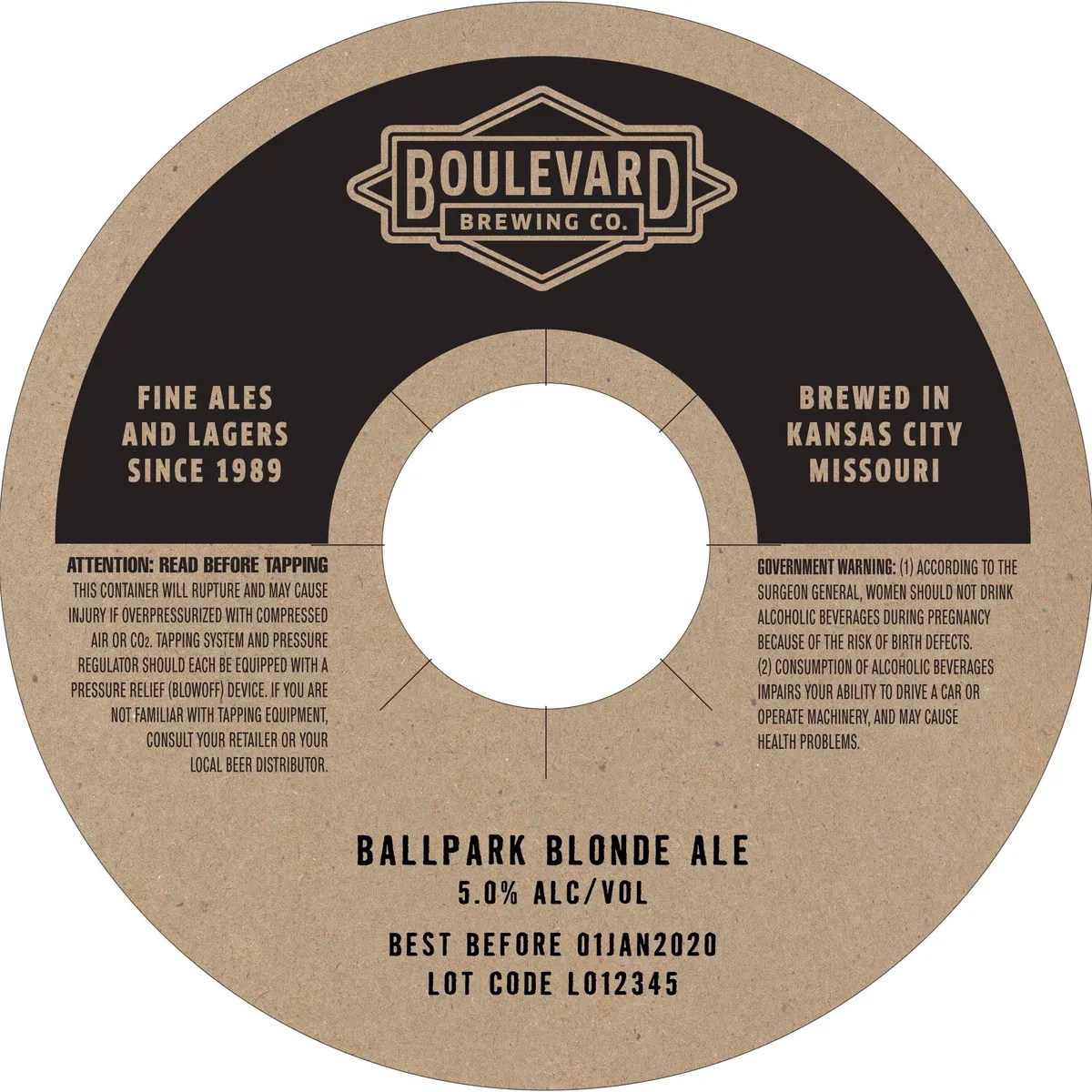 Ballpark Blonde Ale label