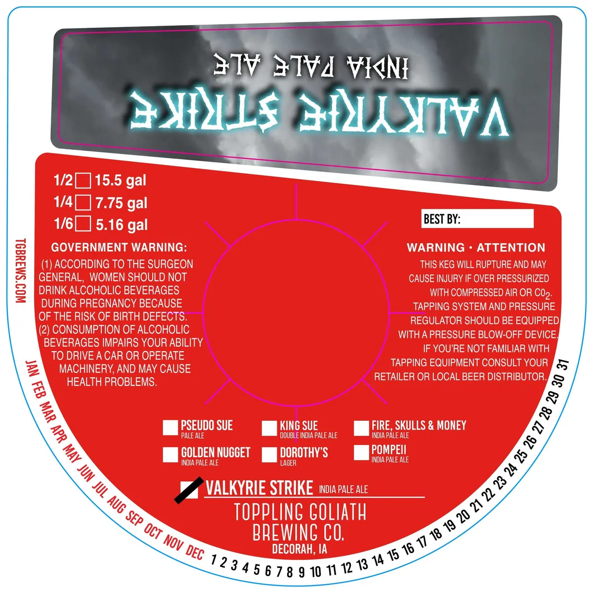 Valkyrie Strike India Pale Ale label