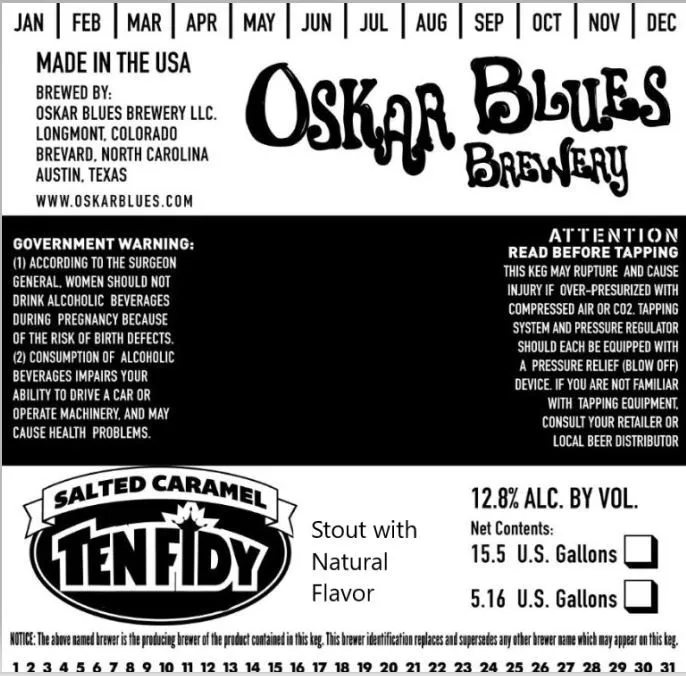 Ten Fidy label