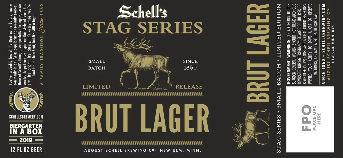 Stag Series Brut Lager label