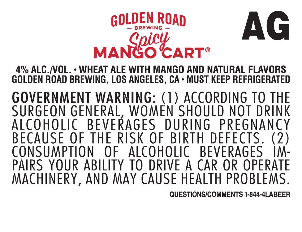 Spicy Mango Cart label