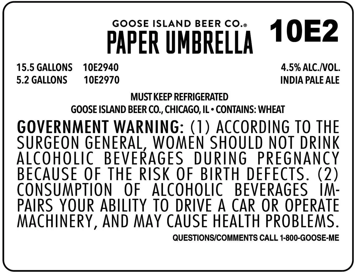 Paper Umbrella label