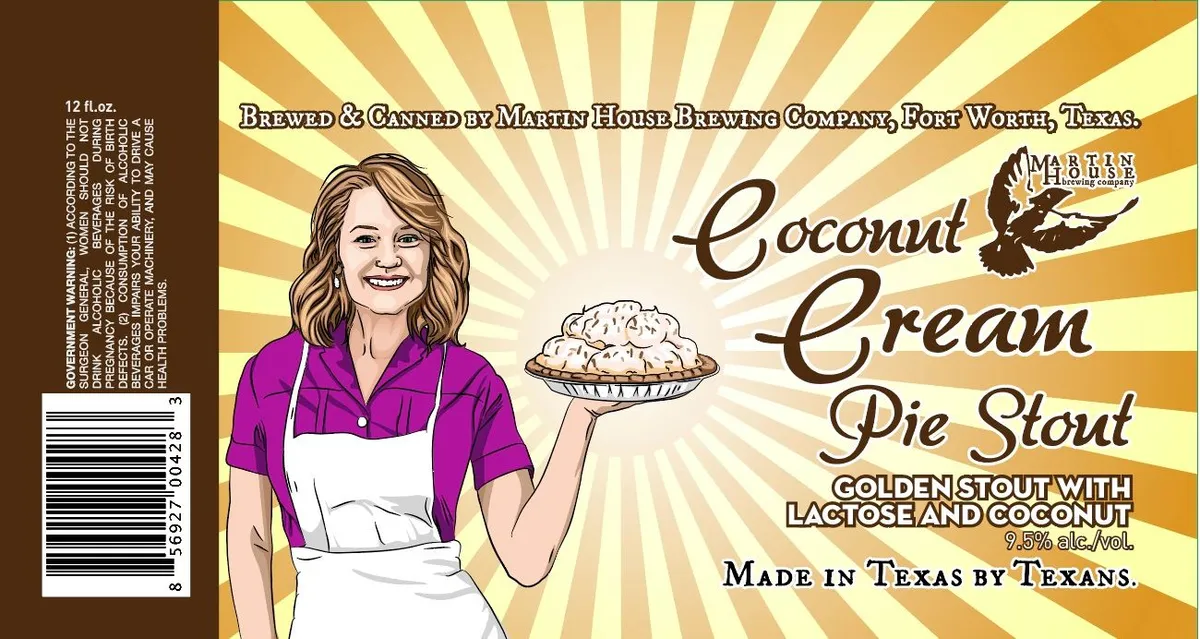 Coconut Cream Pie Stout label