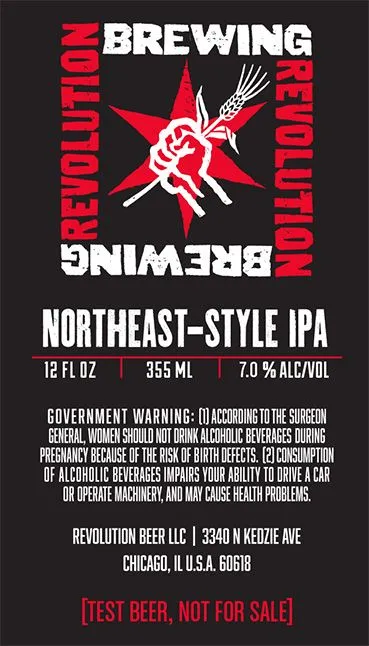 Northeast-Style IPA label