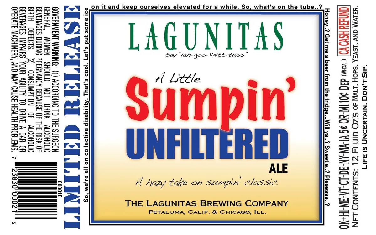 A Little Sumpin' Unfiltered label