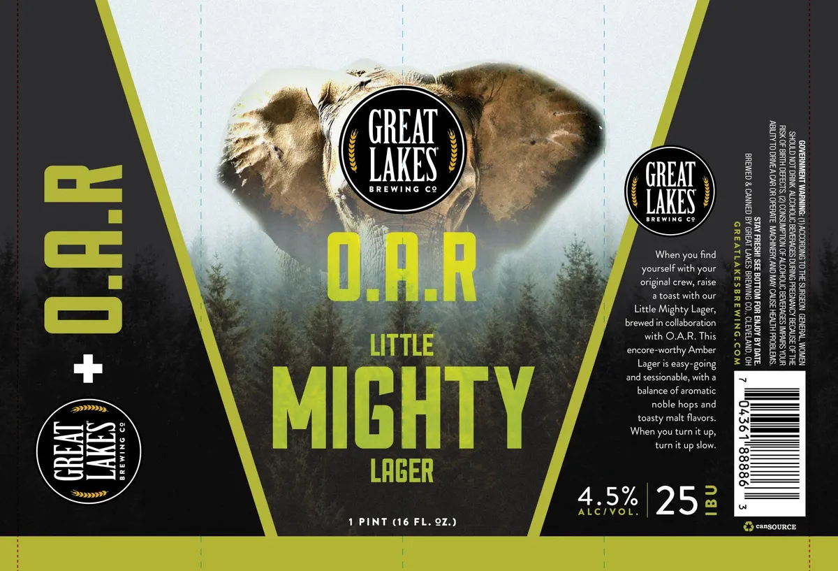 O.A.R Little Mighty Lager label