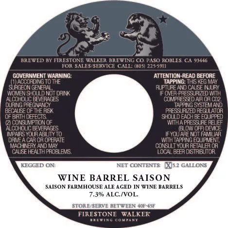 Wine Barrel Saison label