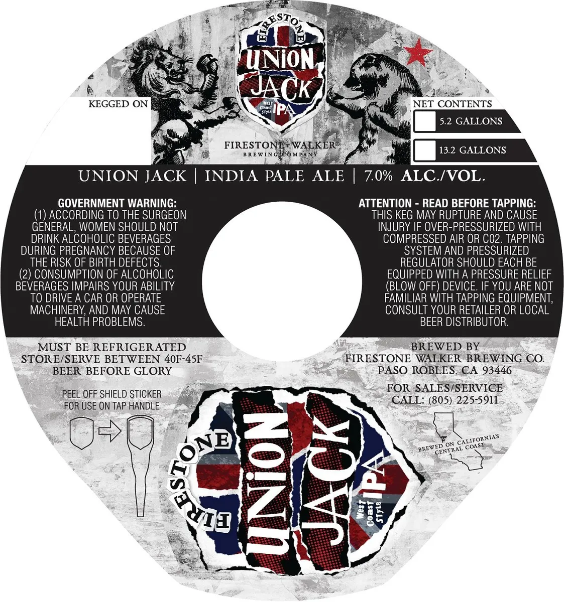 Union Jack label