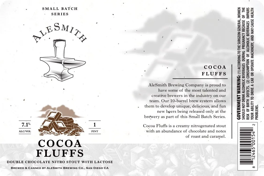 Cocoa Fluffs label