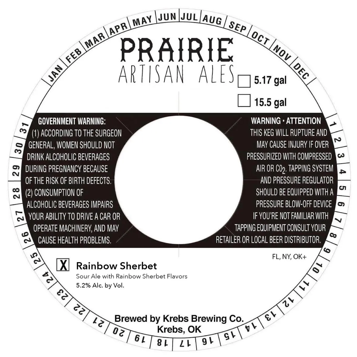Rainbow Sherbet label