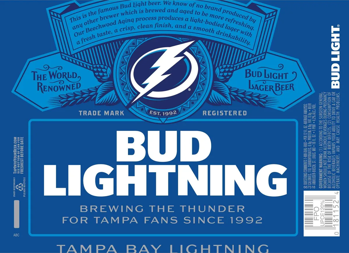 Bud Lightning label