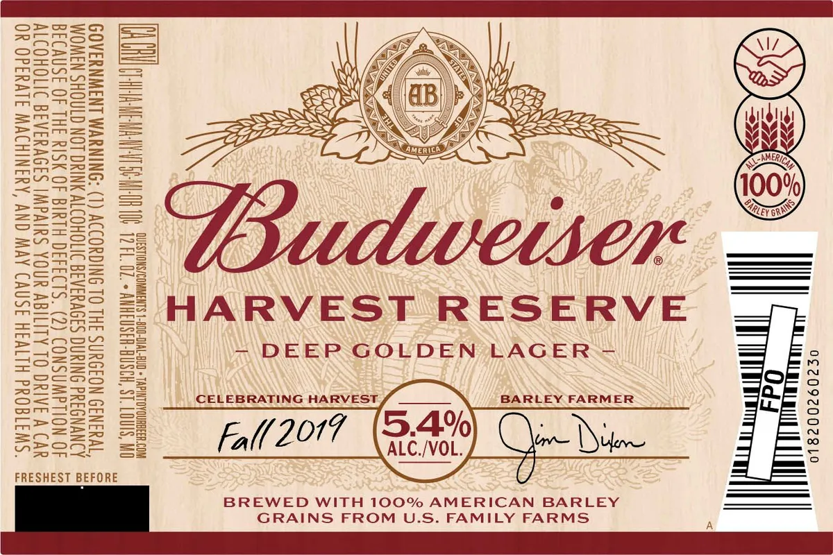 Harvest Reserve label