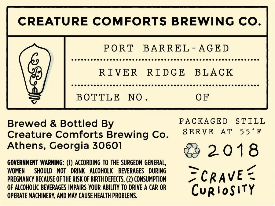 The Curious No. 12 label art — CREATURE COMFORTS BREWING COMPANY