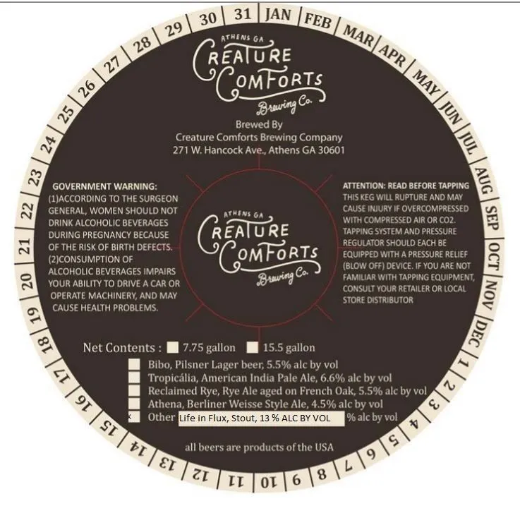 Life In Flux label