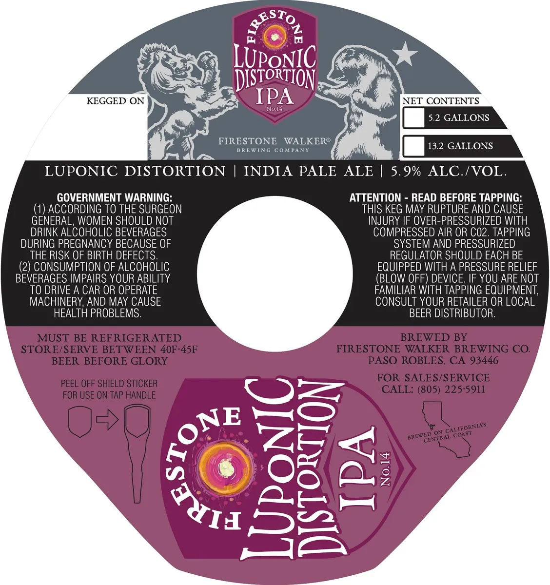 Luponic Distortion No. 14 label