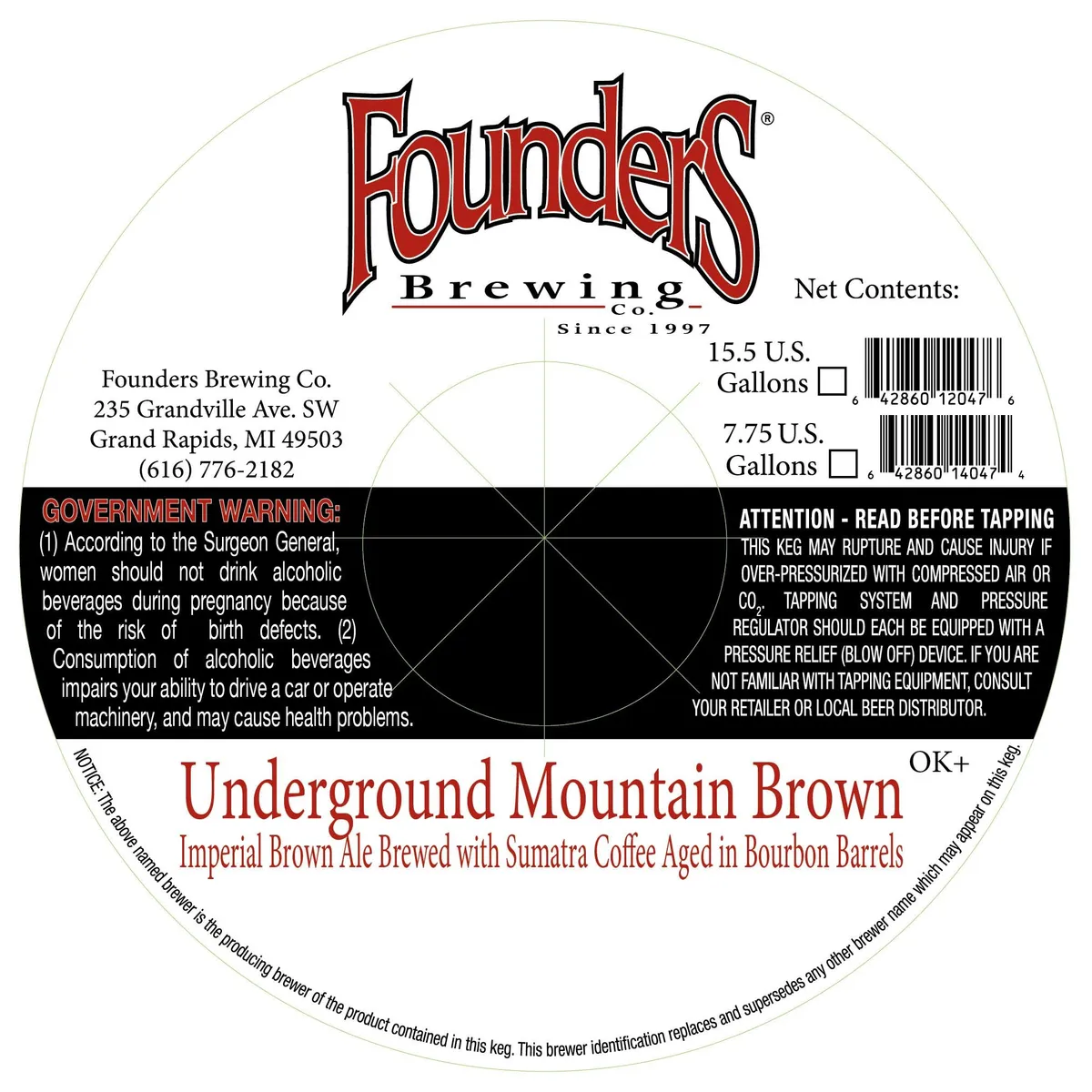 Underground Mountain Brown label