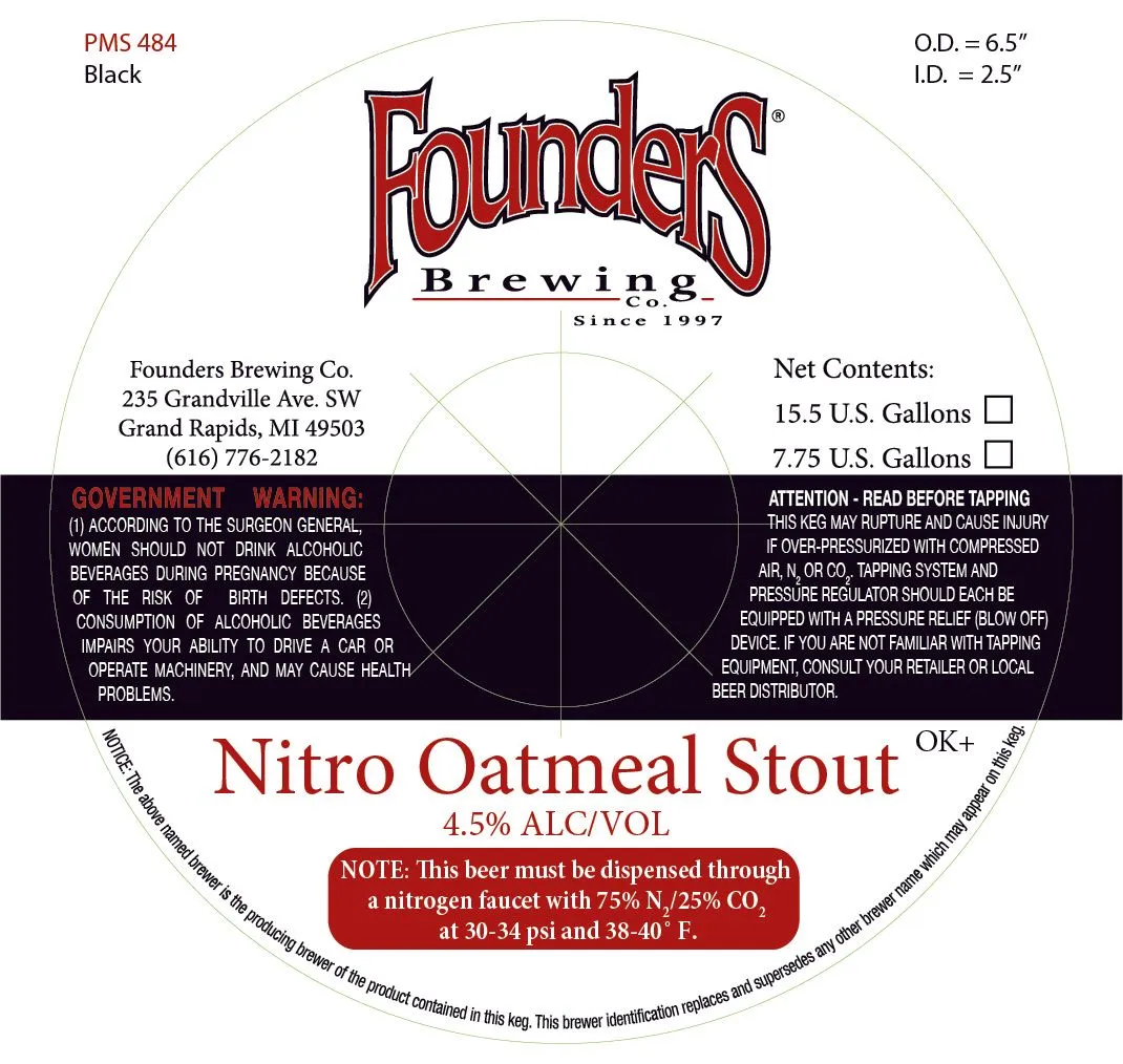 Nitro Oatmeal Stout label