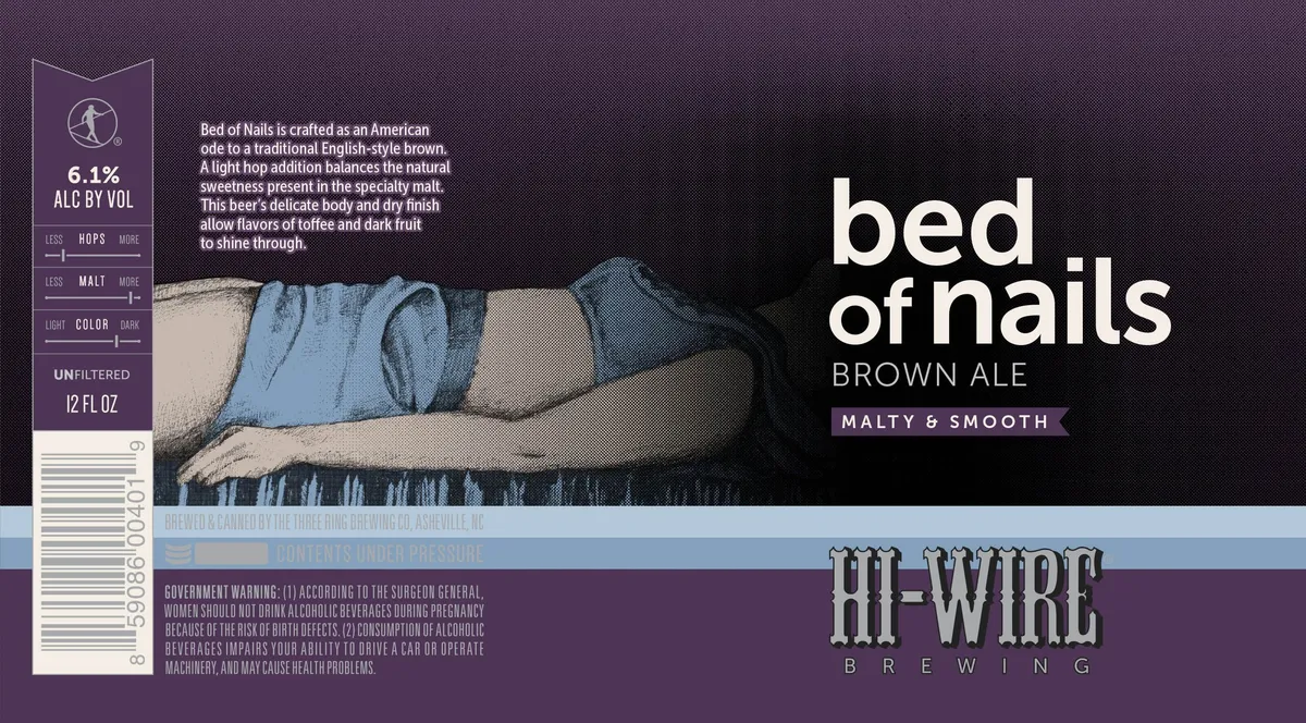 Bed of Nails Brown Ale label