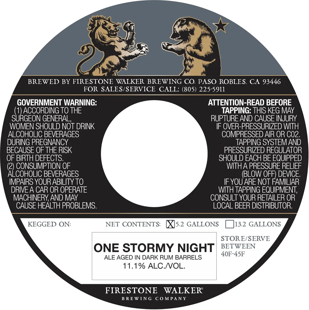 One Stormy Night label