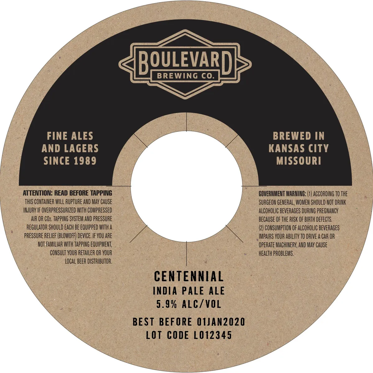Centennial India Pale Ale label