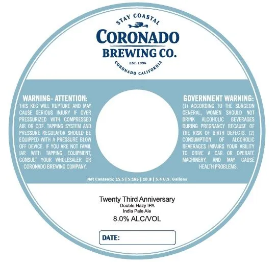 Twenty Third Anniversary label