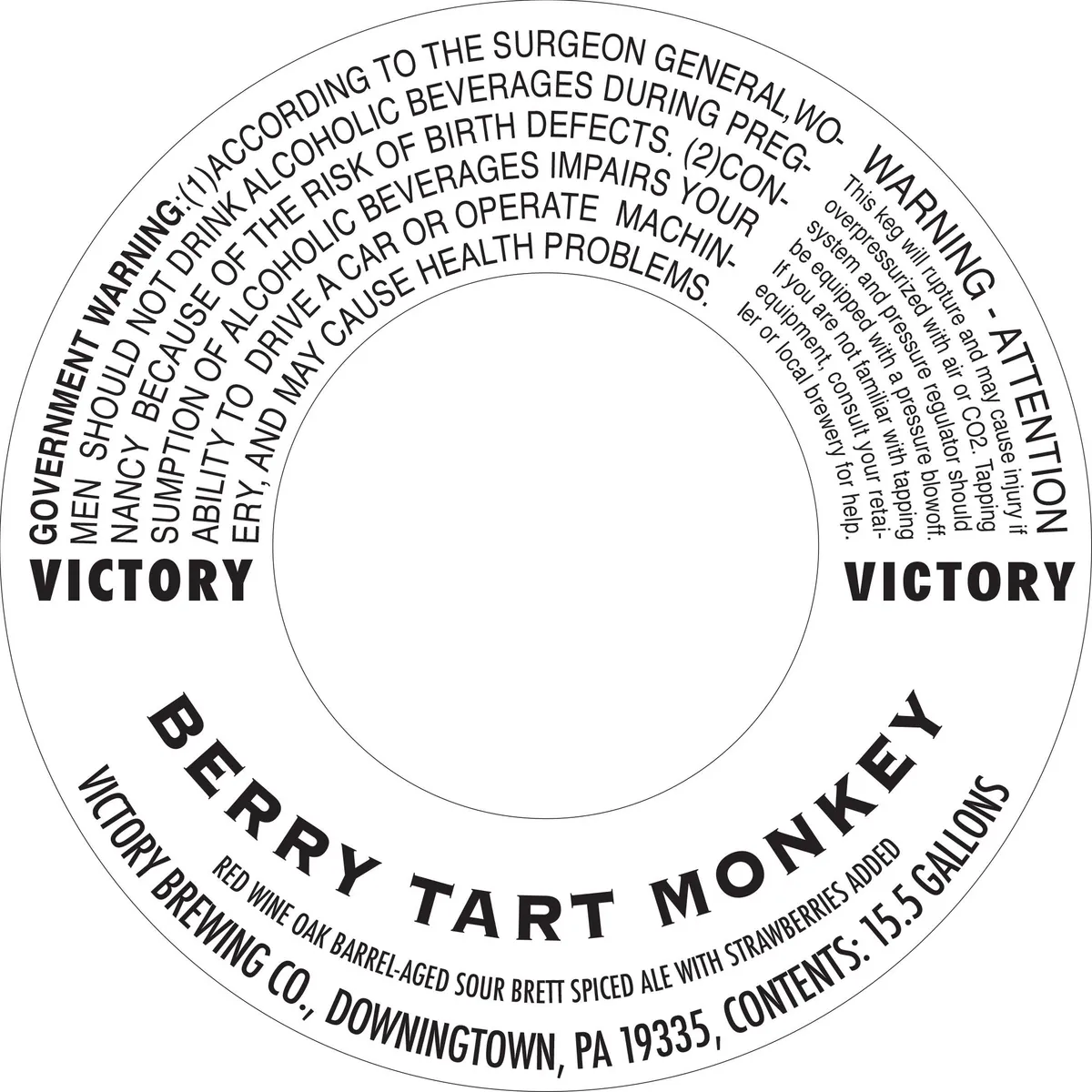 Berry Tart Monkey label