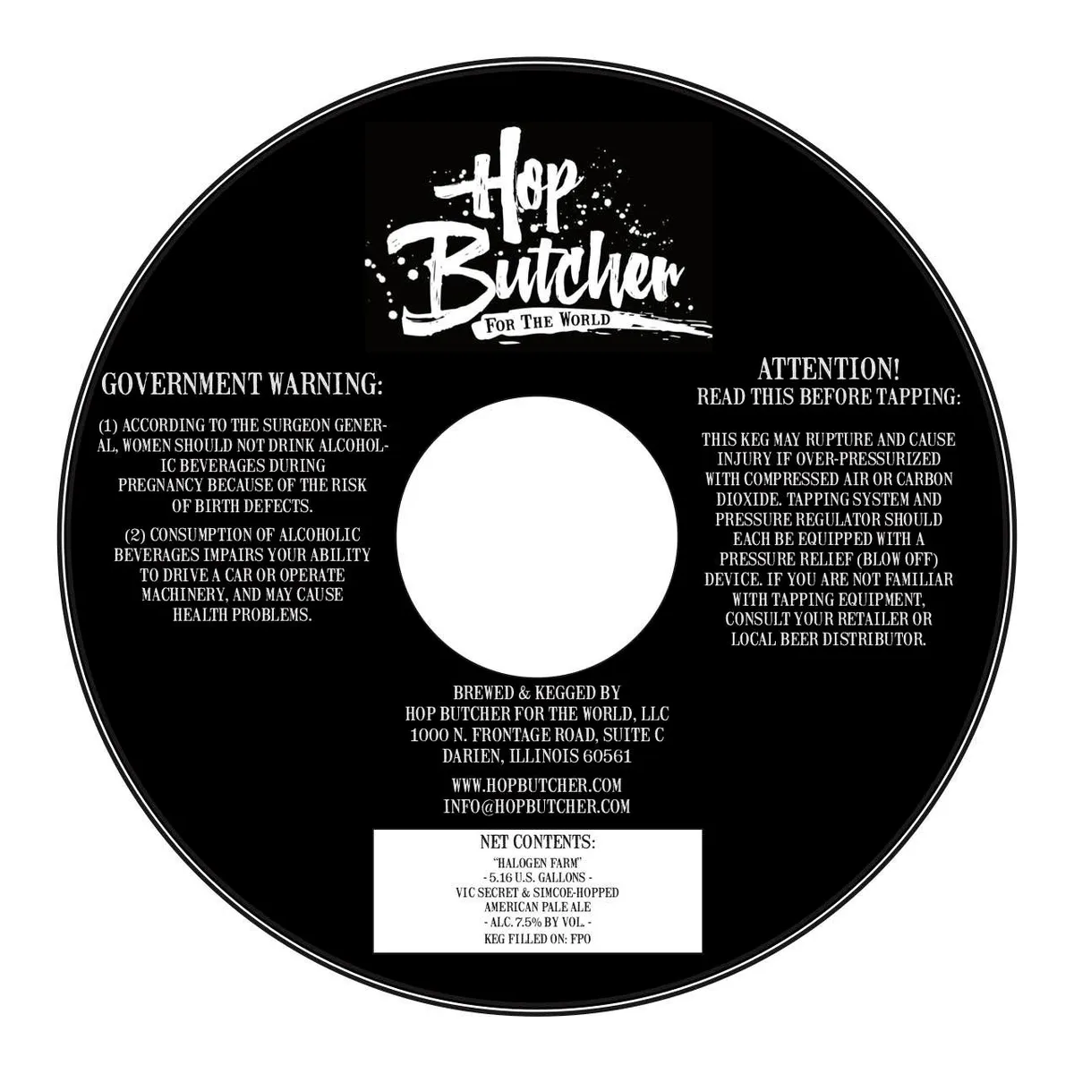 Halogen Farm label