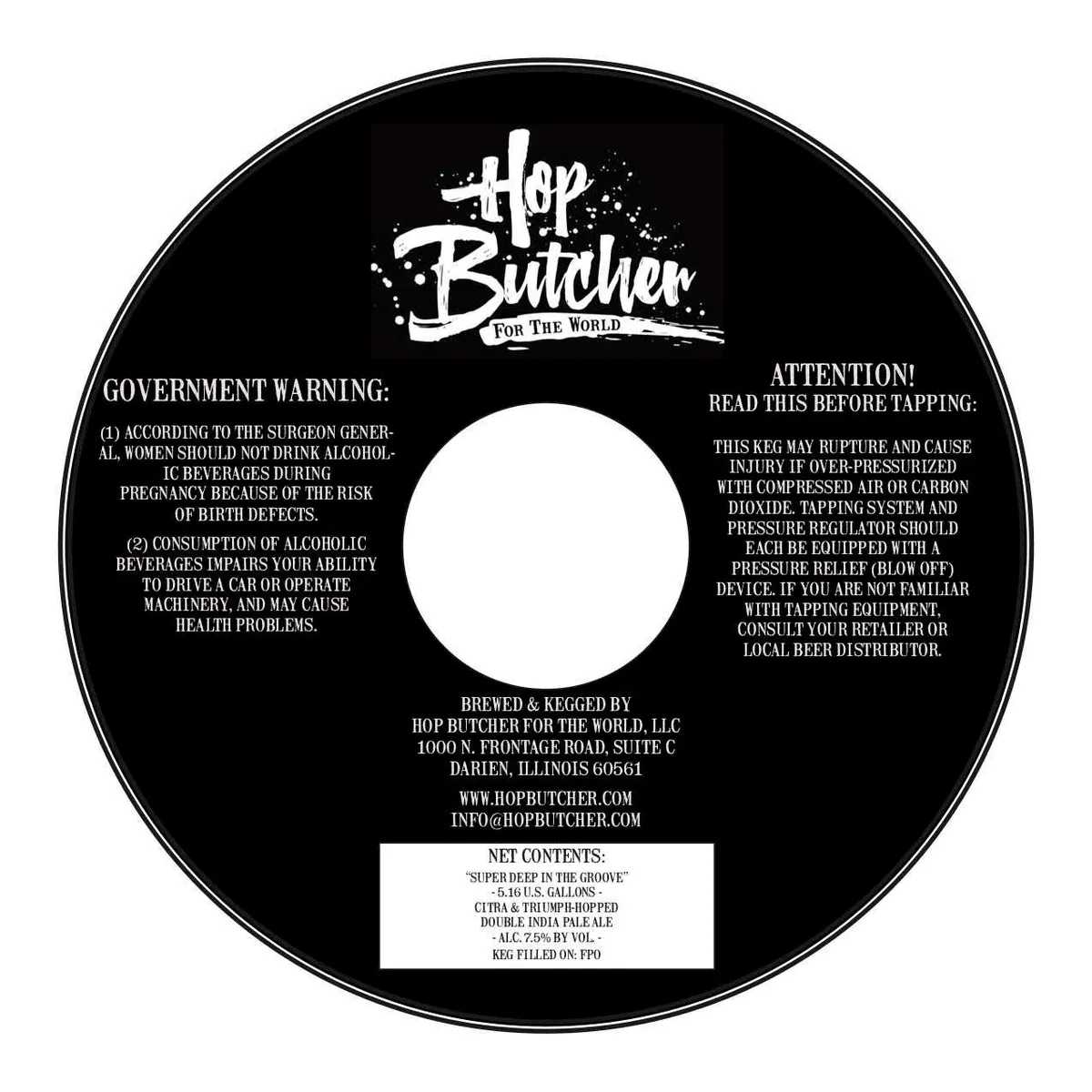Super Deep In The Groove label