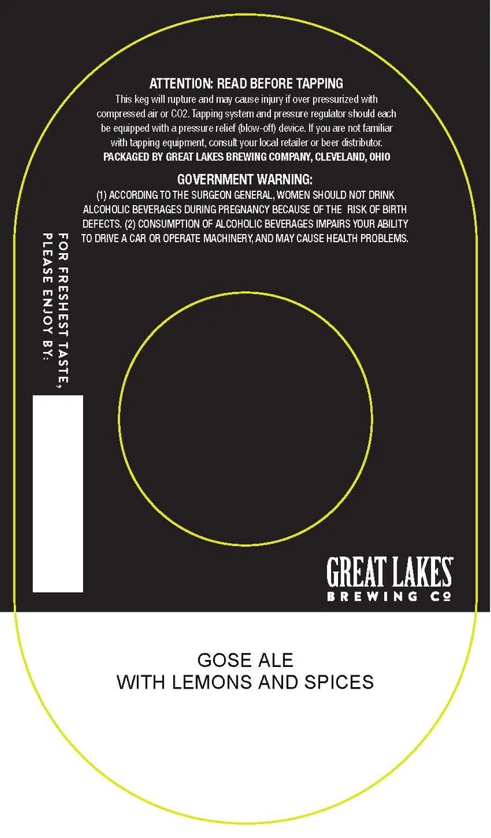 Gose Ale With Lemons And Spices label