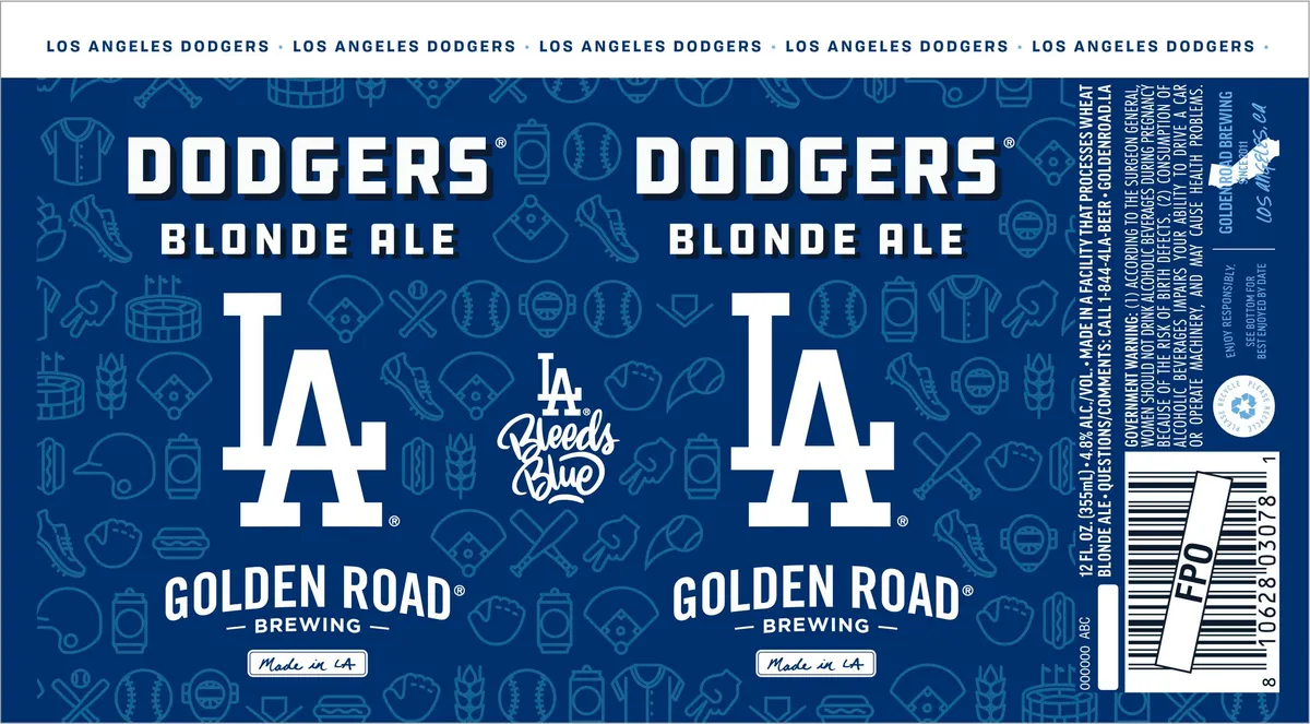Dodgers Blonde Ale label