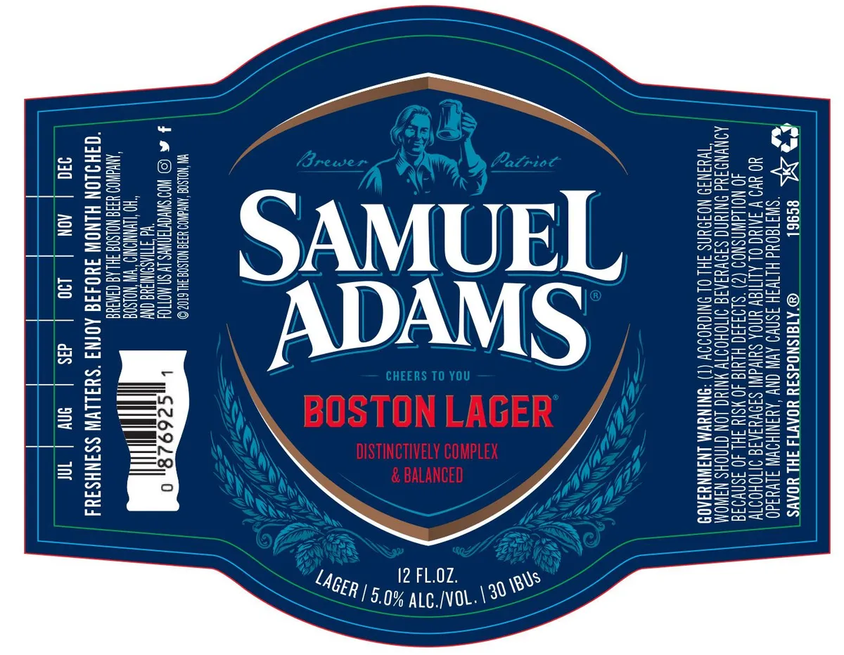 Boston Lager label