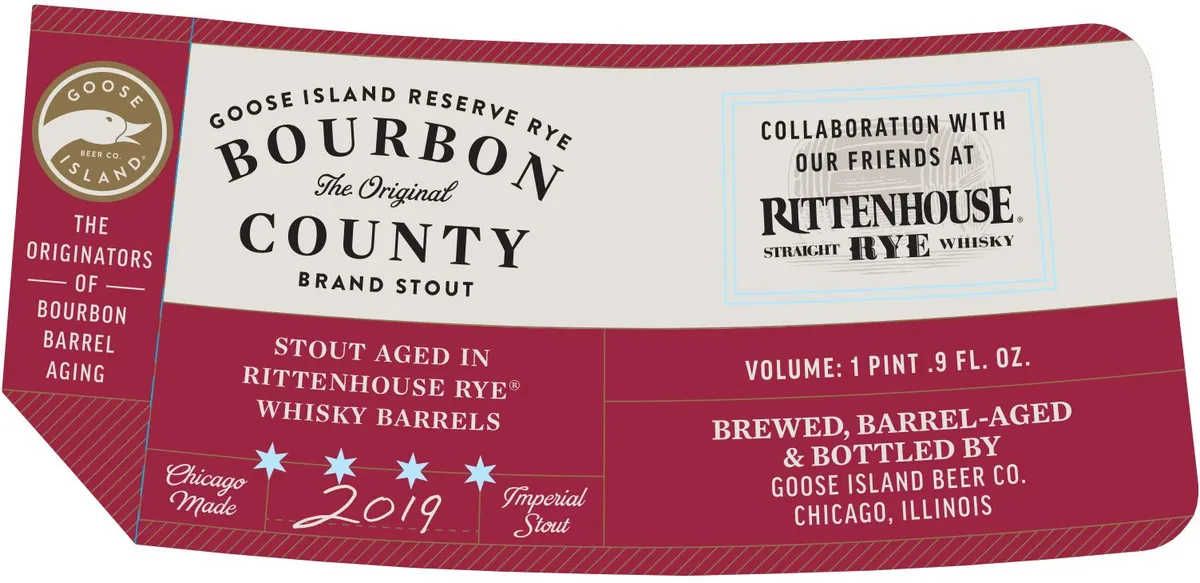 Goose Island Reserve Rye Bourbon County Brand Stout label