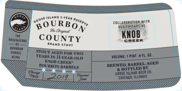 Goose Island 2-Year Reserve Bourbon County Brand Stout label