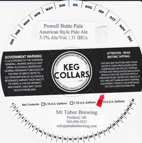 Powell Butte Pale — full label as filed with TTB