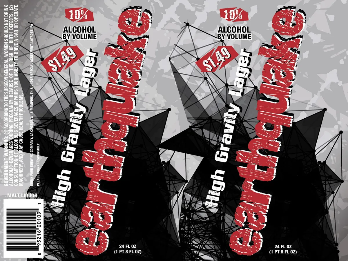 Earthquake High Gravity Lager label
